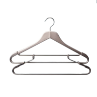 ai generado ropa percha con metal acortar aislado en transparente antecedentes png