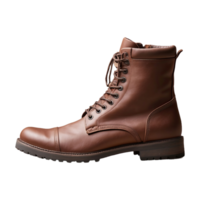 AI generated Brown Combat Boot isolated on transparent background png