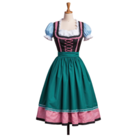 ai generato bavarese dirndl vestito isolato su trasparente sfondo png