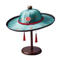 AI generated Round Chinese Hat isolated on transparent background png