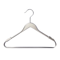 ai generado ropa percha con metal acortar aislado en transparente antecedentes png