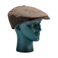 AI generated Tweed Flat Cap isolated on transparent background png