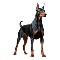 AI generated Doberman isolated on transparent background png