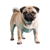 AI generated Pug isolated on transparent background png