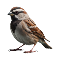 ai generiert Spatz Vogel isoliert auf transparent Hintergrund png