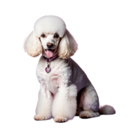 ai gerado poodle isolado em transparente fundo png