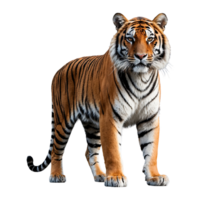 ai generado Tigre aislado en transparente antecedentes png