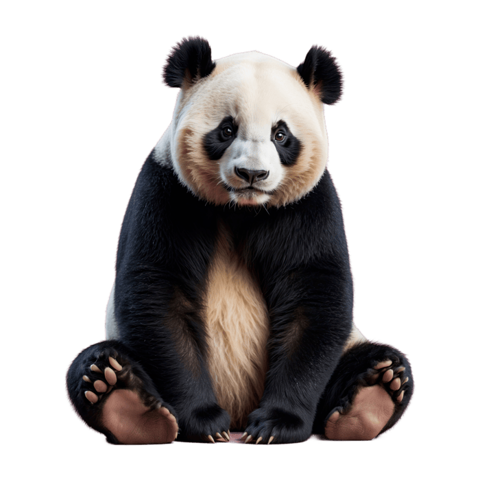 Panda Silhouette PNGs for Free Download