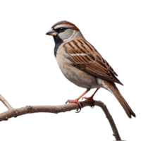 ai généré moineau oiseau isolé sur transparent Contexte png