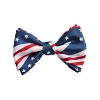 AI generated American Flag Bow Tie isolated on transparent background png