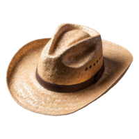 ai generiert Cowboy Hut Stroh isoliert auf transparent Hintergrund png