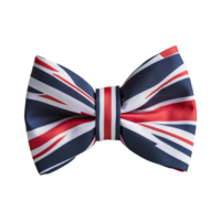 AI generated Union Jack Bow Tie isolated on transparent background png