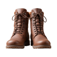 AI generated Brown Combat Boot isolated on transparent background png