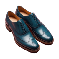 AI generated Pair Of Semi Brogue shoe isolated on transparent background png