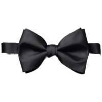 ai generato classico nero arco cravatta isolato su trasparente sfondo png