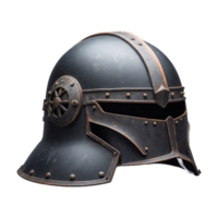 ai gegenereerd ijzer helm geïsoleerd Aan transparant achtergrond png