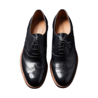 AI generated couple Classic English Black Brogue isolated on transparent background png