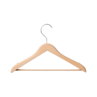 ai gegenereerd houten kleren hanger geïsoleerd Aan transparant achtergrond png