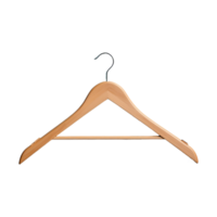 ai gegenereerd houten kleren hanger geïsoleerd Aan transparant achtergrond png