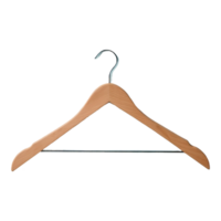 ai gegenereerd houten kleren hanger geïsoleerd Aan transparant achtergrond png