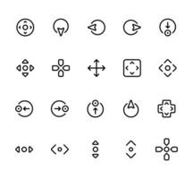move icon, gaming icon, game controller icon.editable stroke icon set, vector illustration, Suitable for Web Page, Mobile App, UI, UX design