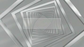 a 3d rendering of a white cube with a square in the middle video