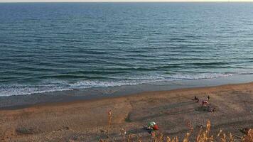 arénosillo plage, situé dans huelva, Espagne. explorer le serein beauté de cette côtier paradis avec ses ensoleillé sablonneux rivages et le rythmique reflux et couler de le atlantique océan. video