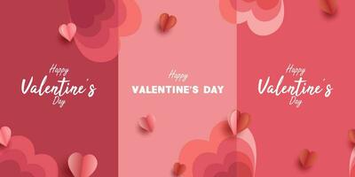 Happy Valentine's day template or background design for Love, mother's day and Valentine's day concept vector