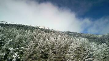 Flying Over Snowy Mountains In Spain video