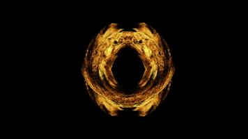 Particle explosion rotating ring of Fire Circle Portal flame glowing effect video