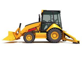 Wheel Loader construction machinery 3D rendering on white background photo