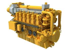 Marine Propulsion Engine for Ships, Yachts and Boats 3D rendering photo