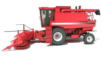 Farm Combine Harvester 3D rendering on white background photo