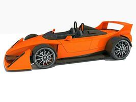 Race Car 3D rendering on white background photo