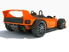 Race Car 3D rendering on white background photo