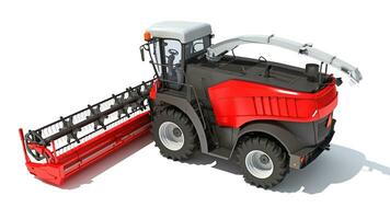 Combine Harvester 3D rendering on white background photo