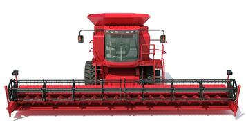 Combine Harvester farm equipment 3D rendering on white background photo