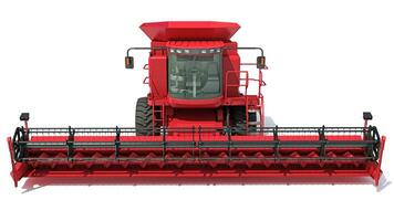 Combine Harvester farm equipment 3D rendering on white background photo