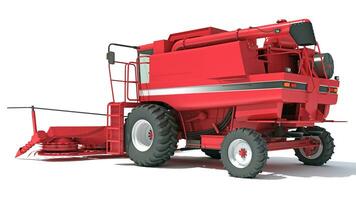 Farm Combine Harvester 3D rendering on white background photo