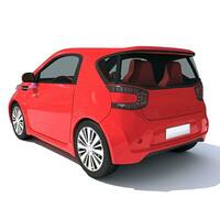 Car 3D rendering on white background photo