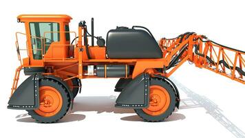 Self Propelled Farm Sprayer 3D rendering on white background photo