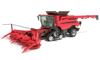 Farm Combine Harvester 3D rendering on white background photo