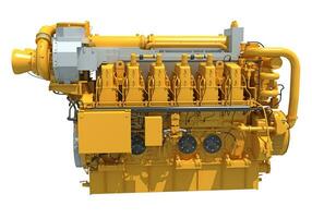 Marine Propulsion Engine for Ships, Yachts and Boats 3D rendering photo