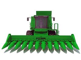 Farm Combine Harvester 3D rendering on white background photo