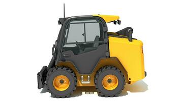 Skid Steer Loader 3D rendering on white background photo