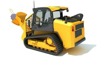 Skid Steer Loader 3D rendering on white background photo