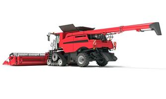 Farm Combine Harvester 3D rendering on white background photo