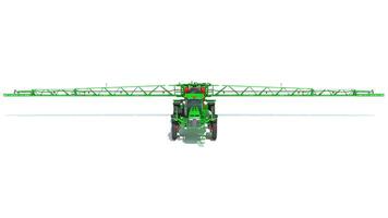 Self Propelled Farm Sprayer 3D rendering on white background photo