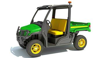 UTV Utility Vehicle 3D rendering on white background photo