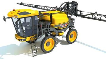 Self Propelled Farm Sprayer 3D rendering on white background photo